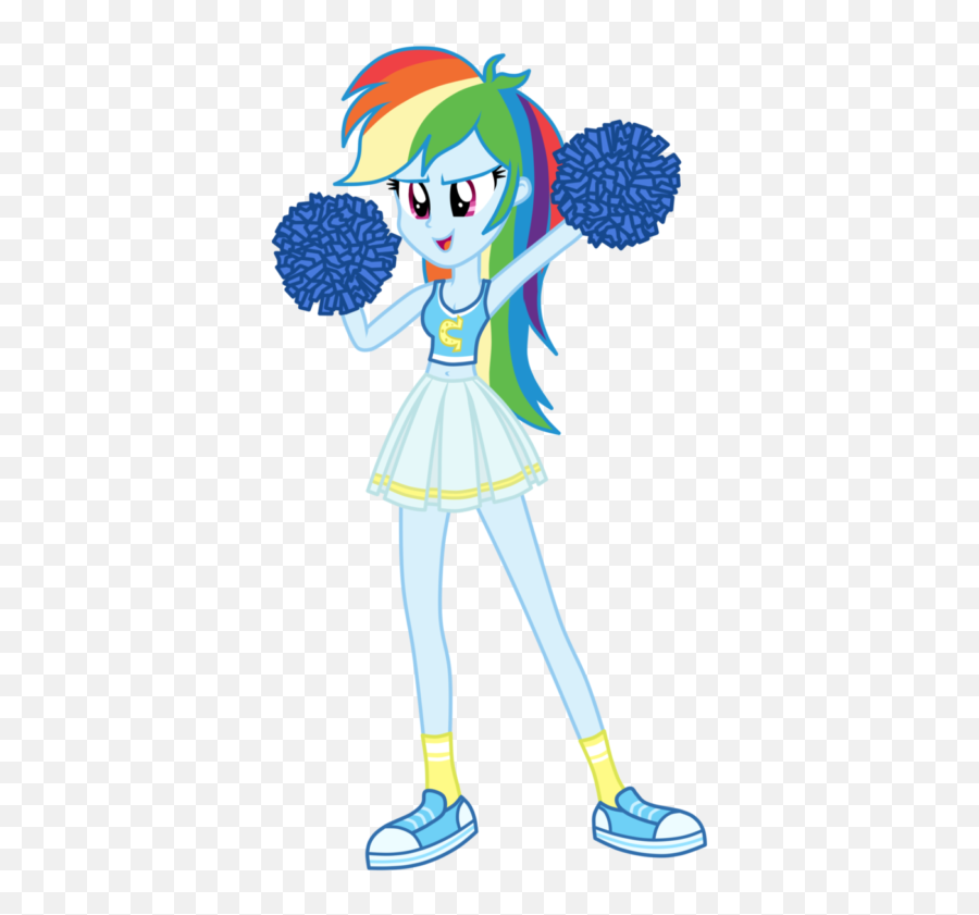 Equestria Girls Rainbow Dash Cheerleader Emoji,Cheerleader Clipart