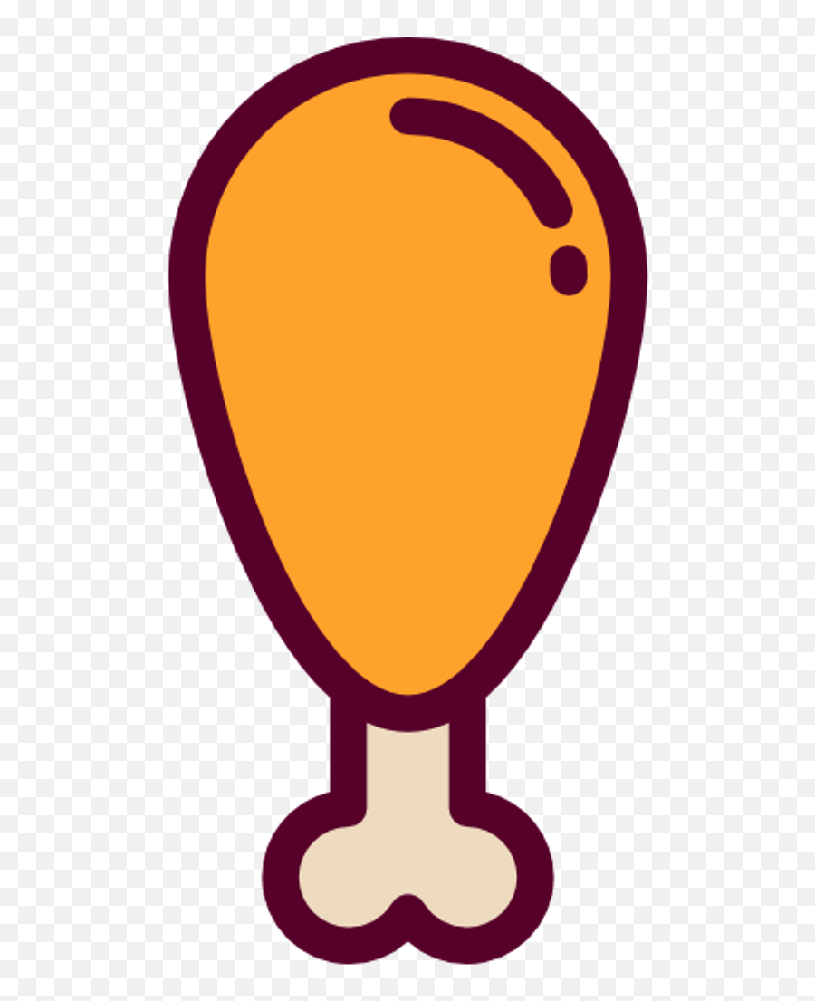 Chicken Drumstick Vector Png - Vector Chicken Icon Png Emoji,Drumsticks Clipart