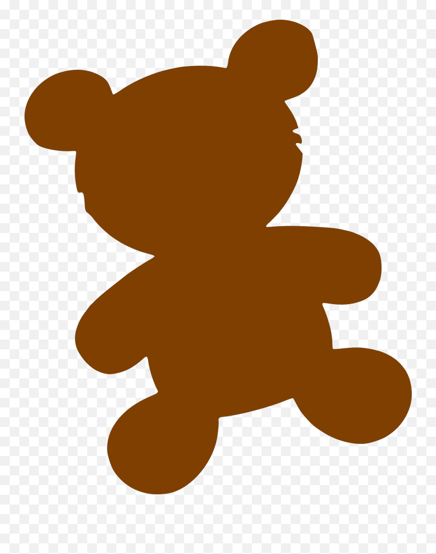 Brown Bear Clip Art - Transparent Teddy Bear Silhouette Emoji,Brown Bear Clipart