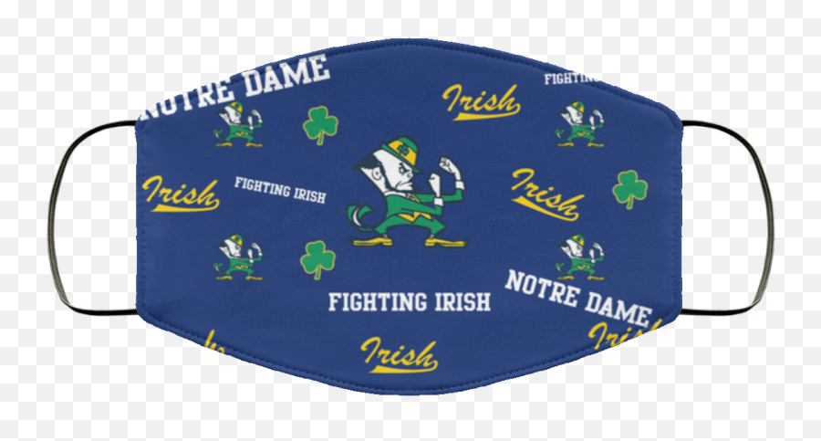 Fighting Irish Notre Dame Face Mask - Weed Leaf Mask Emoji,Notre Dame Fighting Irish Logo