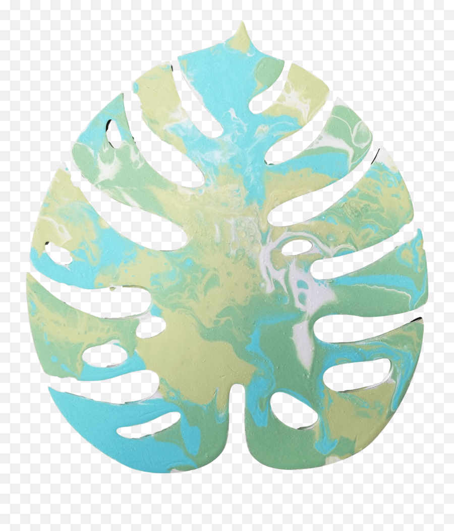 Diy2go - Acrylic Pour Kit Monstera Leaf Art Emoji,Monstera Leaf Png