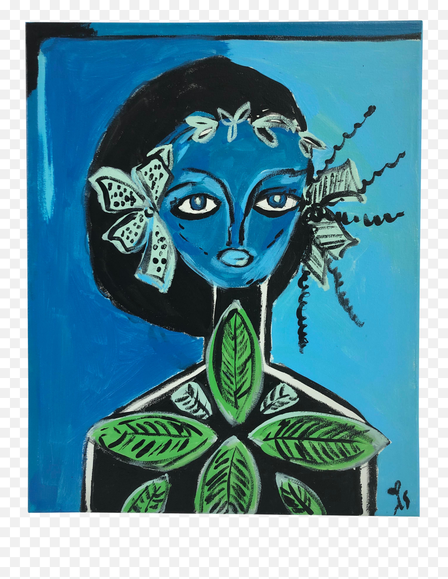 Rebirth Boho Art Boho Acrylic Painting Indian Girl Painting Emoji,Boho Girl Clipart