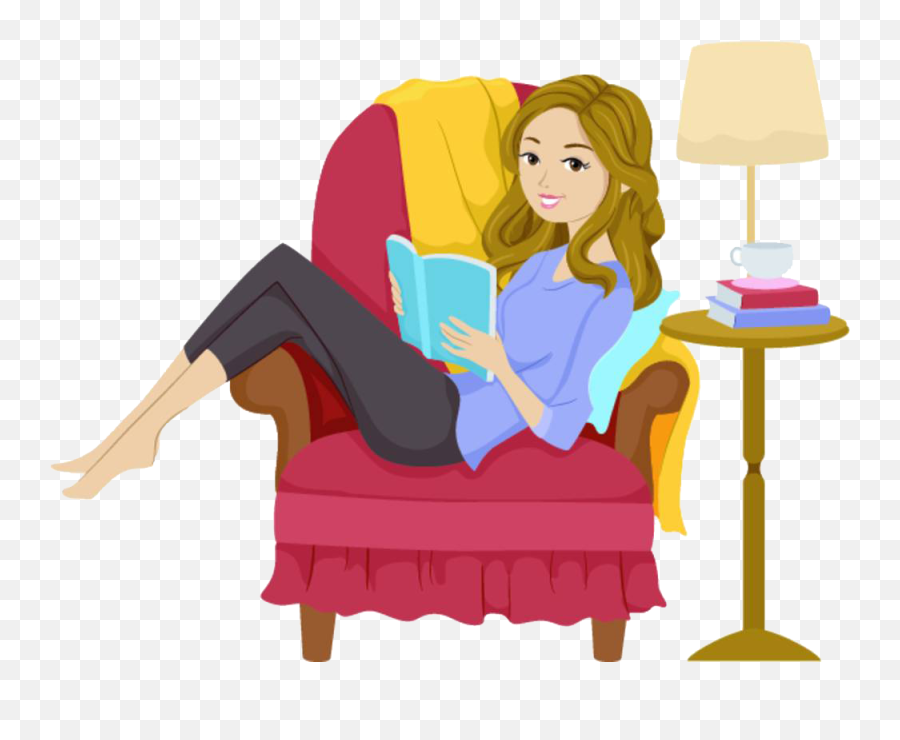 Apple Sitting On Books Clipart Freeuse Stock Reading - Woman Emoji,Relaxed Clipart