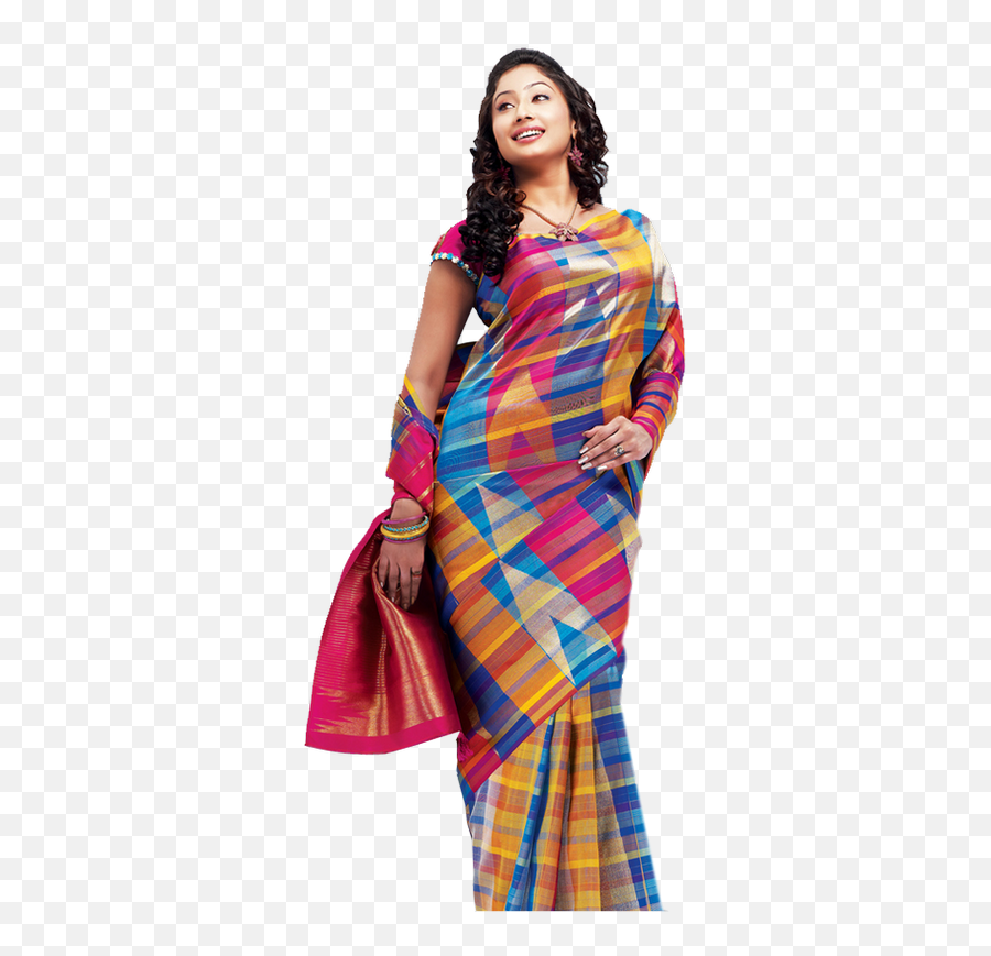 Saree Model Png Hd - Gorgeous Saree Which Will Take You Emoji,Transparent Saris