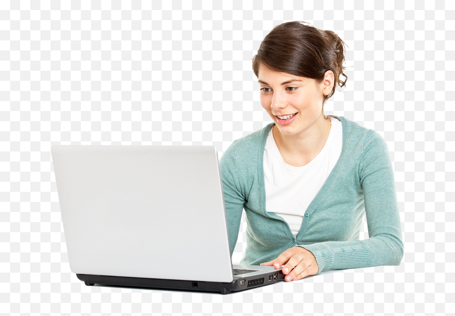 Download Lady With Laptop Png - Full Size Png Image Pngkit Emoji,Laptops Png