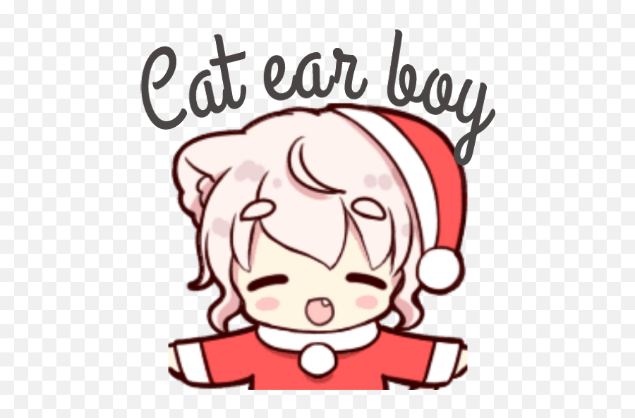 Sticker Maker - Cat Ear Boy Christmasbyyessy Emoji,Cat Ears Clipart