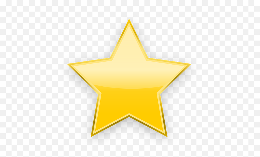 Glossy Yellow Star Png Png All - Star Flat Png Emoji,Gold Star Png