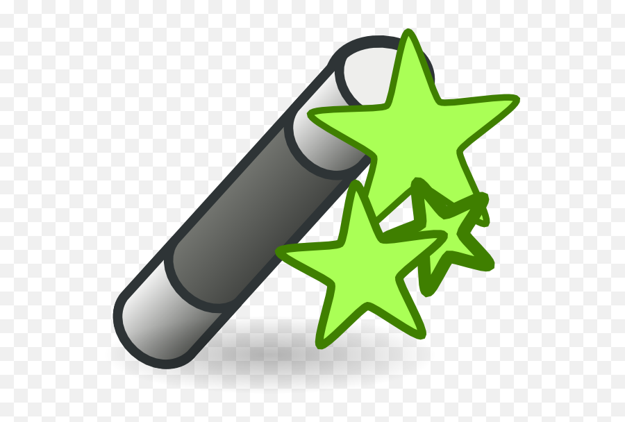 Magic Wand Green Clip Art At Clkercom - Vector Clip Art Wand Emoji,Magic Clipart