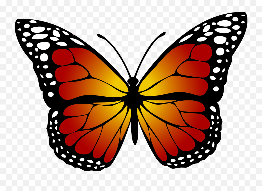 Monarch Butterfly Clipart - Clipart Monarch Butterfly Emoji,Butterfly Clipart