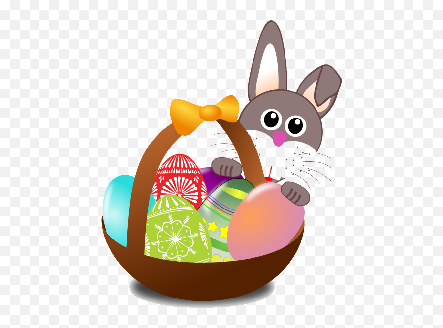 Easter Basket Bunny Png - Cesta Ovo Pascoa Png Emoji,Easter Bunny Png