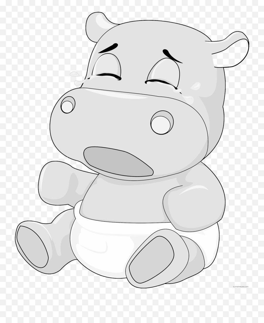 Baby Hippo Cartoon Png Image With No - Hipopota Safari Baby Png Emoji,Baby Clipart Black And White