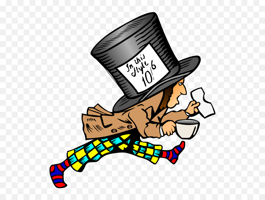 Mad Hatter Clip Art N8 Free Image Download - Card In The Mad Hat Emoji,Mad Clipart