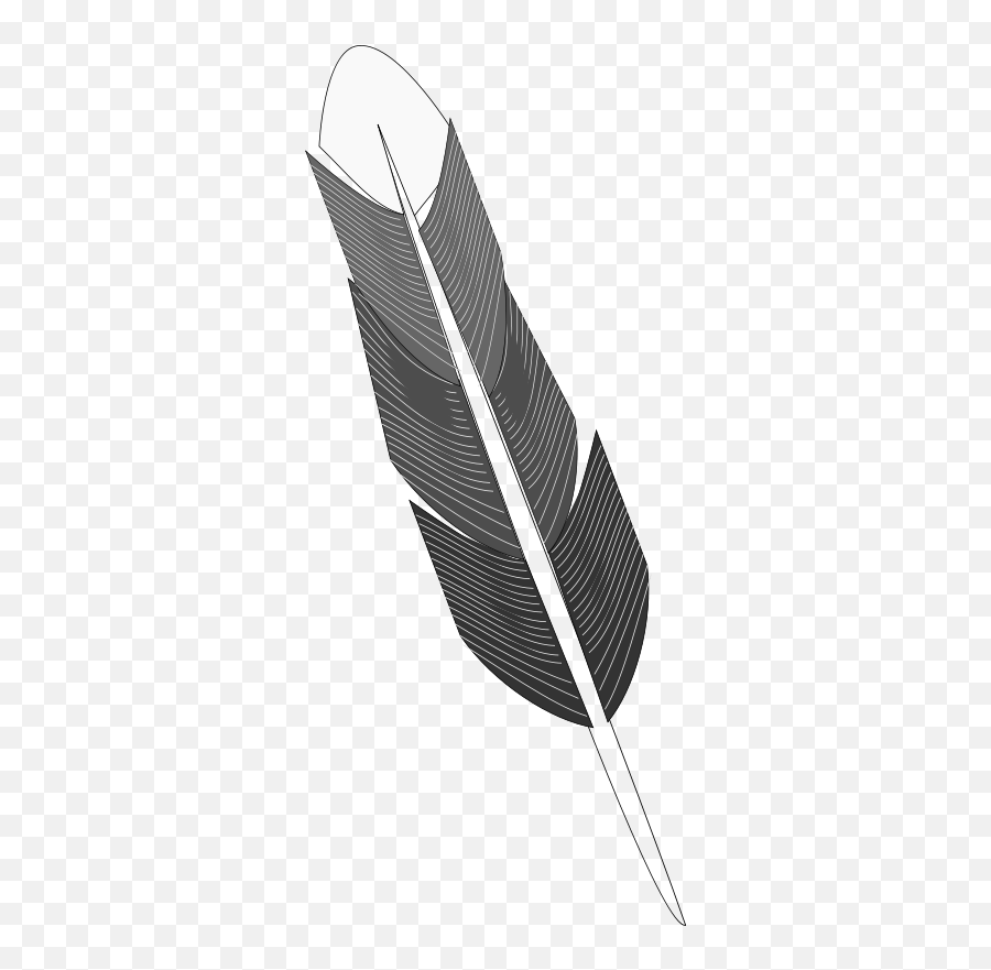 Free Clip Art Pluma 2 Color By Mosses Emoji,Feather Clipart Black And White