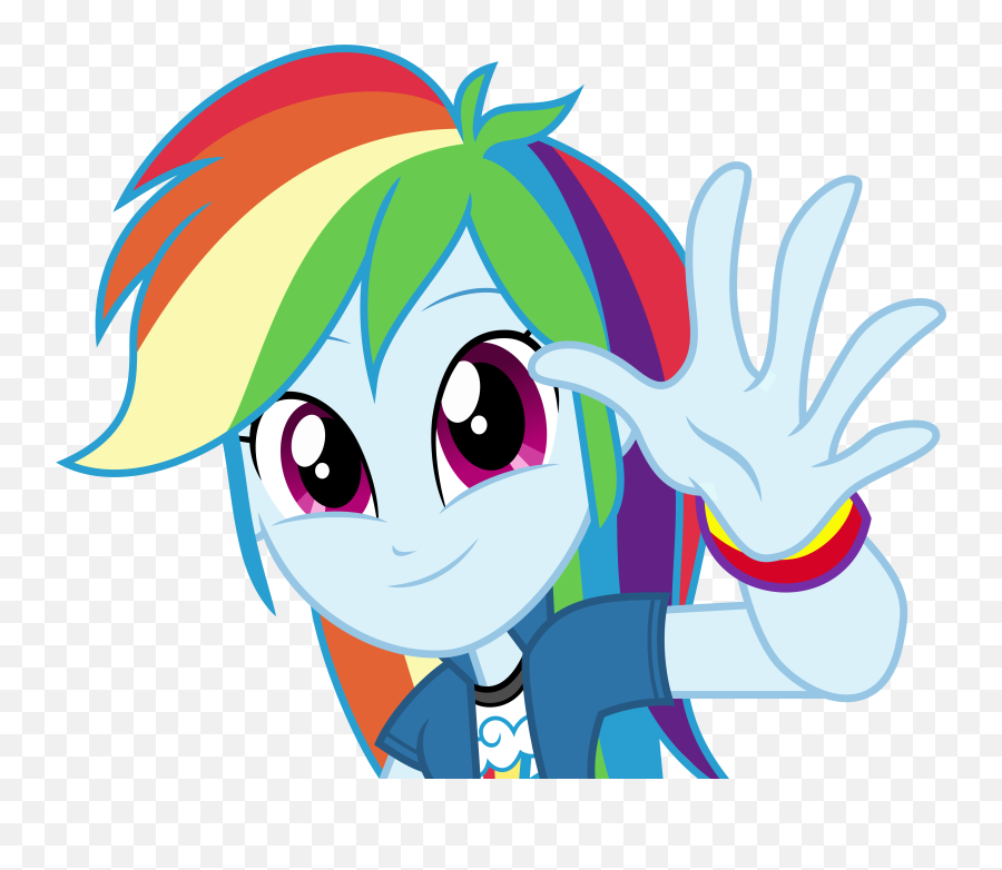 Rainbow Dash Rainbow Rocks - Mlp Eqg Rainbow Dash Vector Deviantart Emoji,High Fives Clipart
