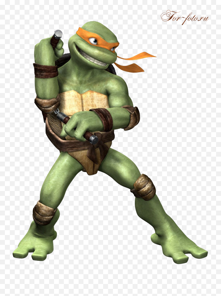 Michelangelo Leonardo Raphael Donatello Teenage Mutant Ninja - Michelangelo Teenage Mutant Ninja Turtles 2007 Emoji,Ninja Turtle Clipart