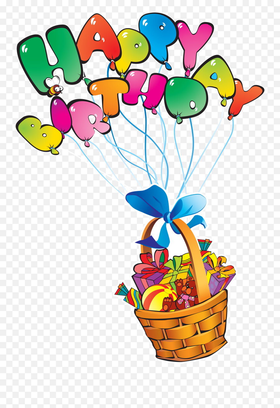 Happy Birthday Balloon Text Drawing - Happy Birthday Basket Clipart Emoji,Happy Birthday Balloons Clipart