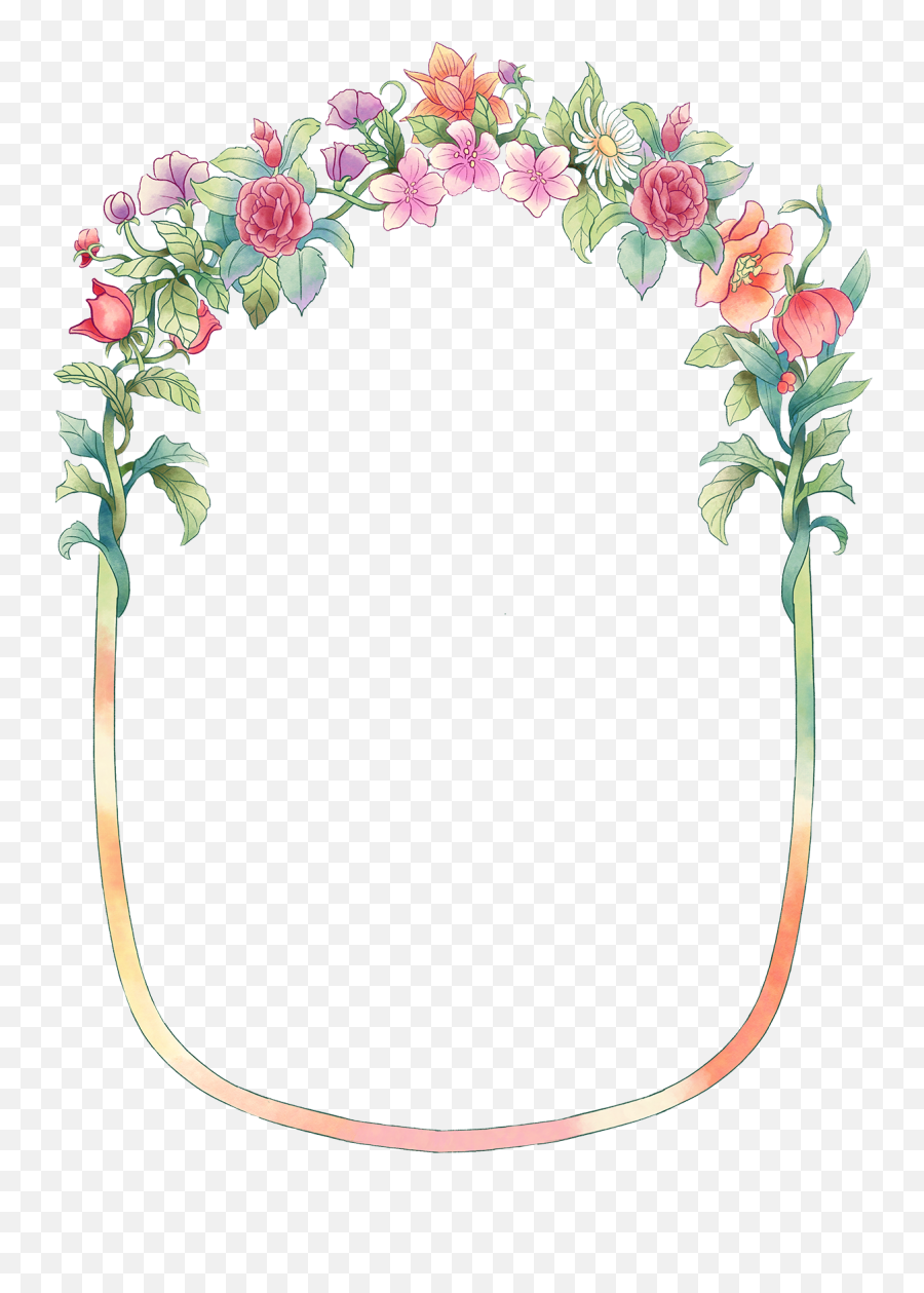 Floral Frame Digital Photo Booth - Floral Emoji,Floral Frame Clipart