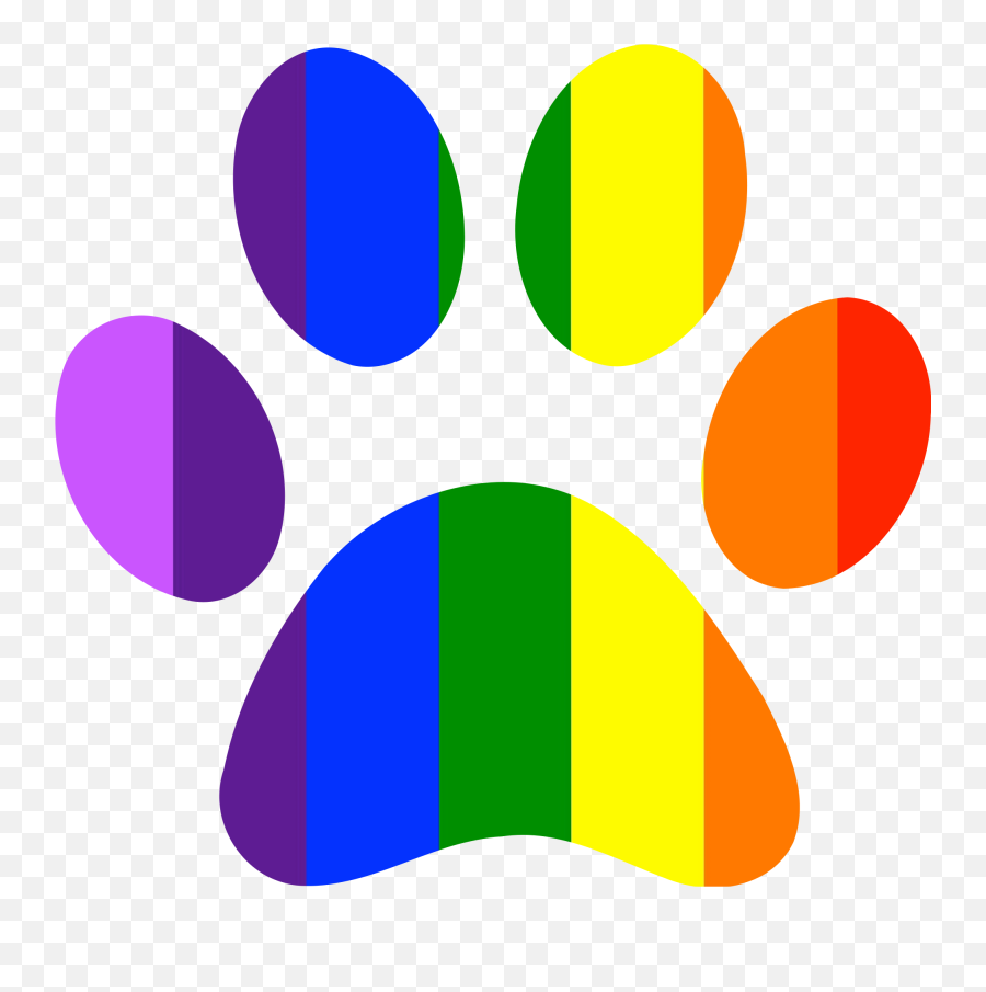 Dog Grooming - Rainbow Paw Print Clipart Png Download Rainbow Paw Print Png Emoji,Paw Print Png