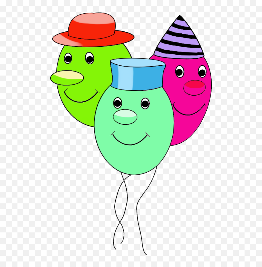 Funny Balloons With Faces For Birthday Funny Birthday - Funny Birthday Balloons Clipart Emoji,Birthday Balloons Clipart