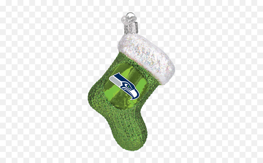 Seattle Seahawks Stocking 72908 Old World Christmas Ornament Emoji,Seattle Seahawks Png