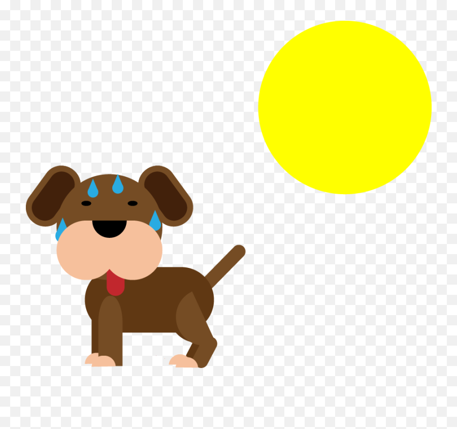 How To Keep Your Dog Cool In The Summer - Overheated Dog Emoji,Dog Cartoon Clipart