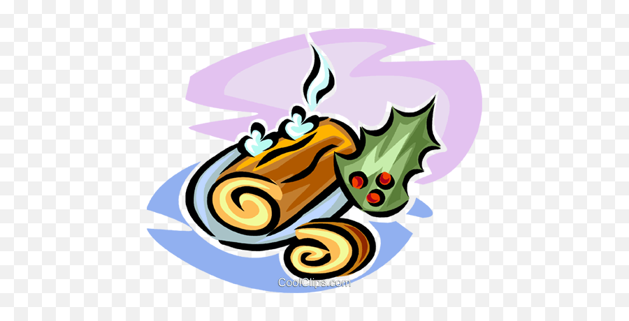 Yule Log Royalty Free Vector Clip Art - Junk Food Emoji,Log Clipart