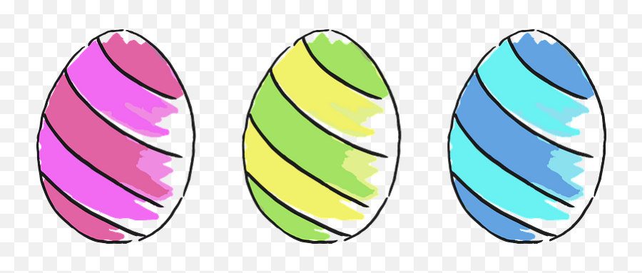 Striped Easter Eggs Clipart Free Download Transparent Png - Pastel Easter Egg Clipart Emoji,Easter Eggs Clipart
