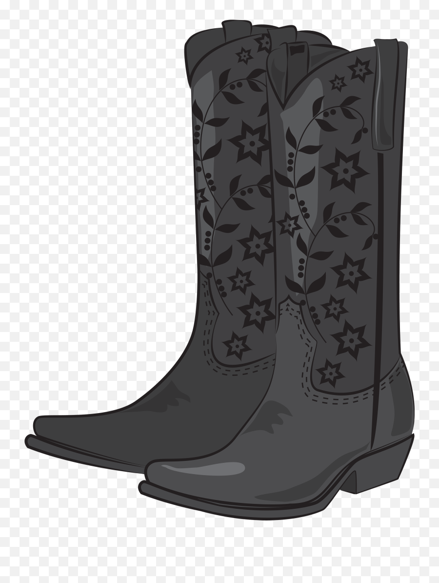 Boot Png Black And White U0026 Free Boot Black And Whitepng - Clipart Cowboy Boots Png Emoji,Boot Clipart