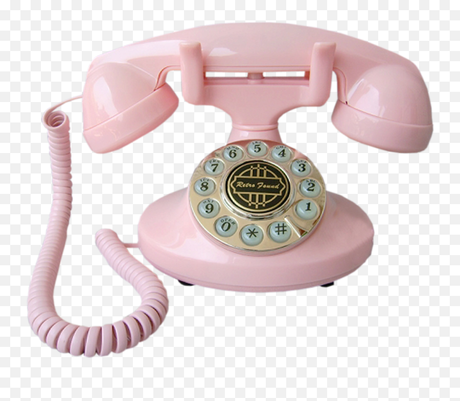 Clipart Telephone Retro Telephone - Pink Old Phone Transparent Emoji,Telephone Png