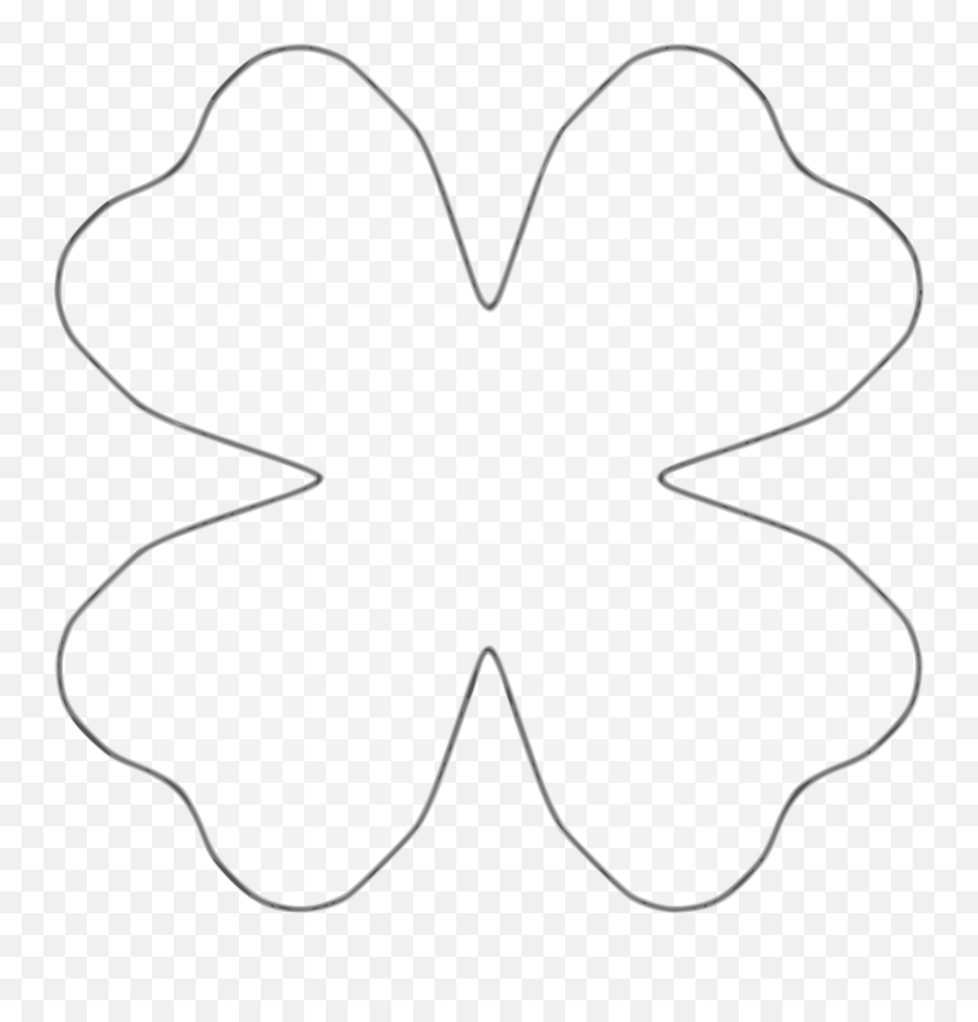 Baj - 4 Petal Paper Flower Template Emoji,Flower Outline Clipart
