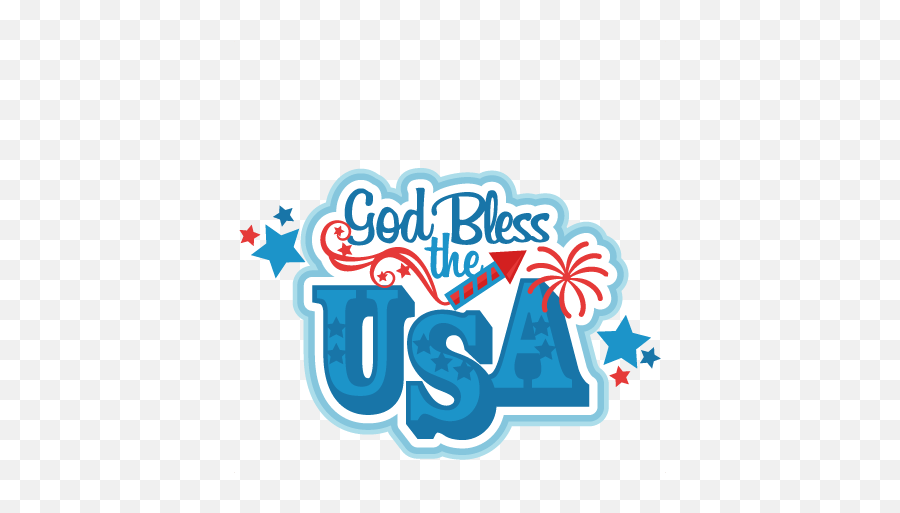 God Bless The Usa Title Svg Scrapbook - God Bless The Usa Clipart Emoji,Usa Clipart