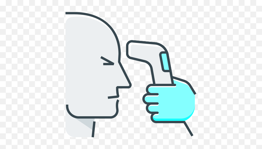 Body Check Infrared Scan Temperature Thermometer Icon - Checking Body Temperature Icon Png Emoji,Thermometer Png