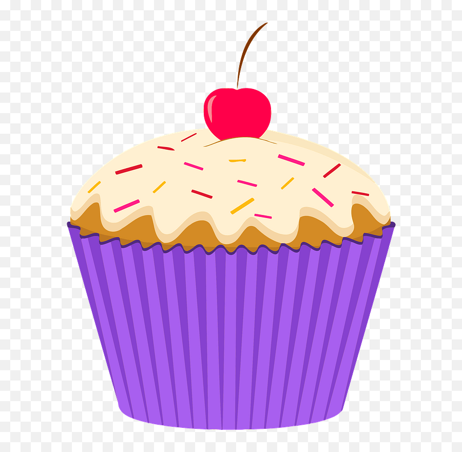 Cupcake With White Frosting Sprinkles - Cupcake Sprinkles Clipart Emoji,Sprinkles Clipart