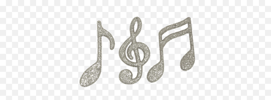Glitter Music Note - 4 Silver 1 Pc Pkg 3 Asst Styles Glitter Gold Music Notes Png Emoji,Silver Glitter Png