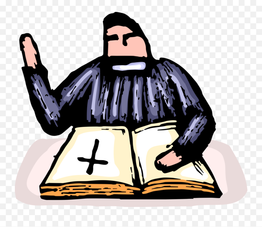 Vector Illustration Of Christian - Religion Emoji,Priest Clipart