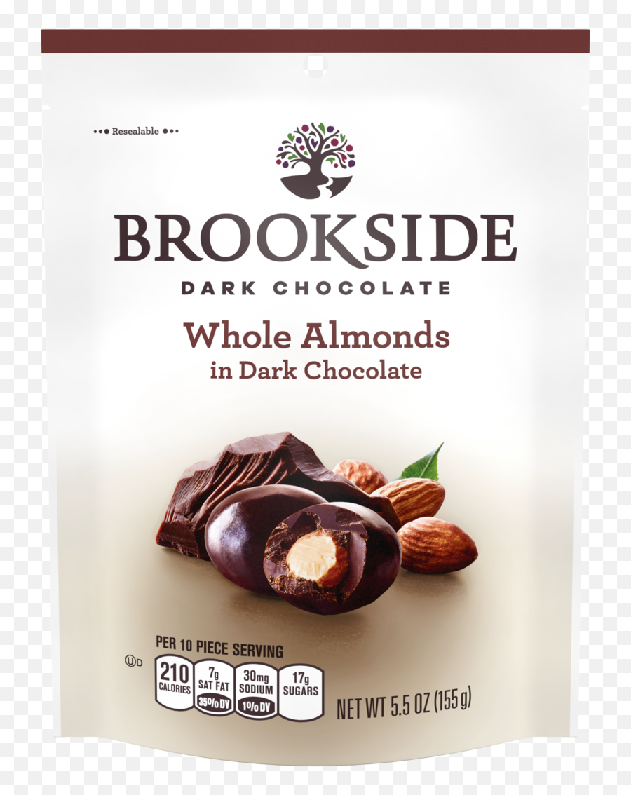 Brookside Whole Almonds In Dark Chocolate 55 Oz - Brookside Dark Chocolate Almonds Emoji,Hershey Kisses Logo