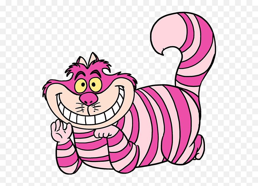 Cheshire Cat Drawing Easy Transparent - Easy Cheshire Cat Cartoon Emoji,Cheshire Cat Png