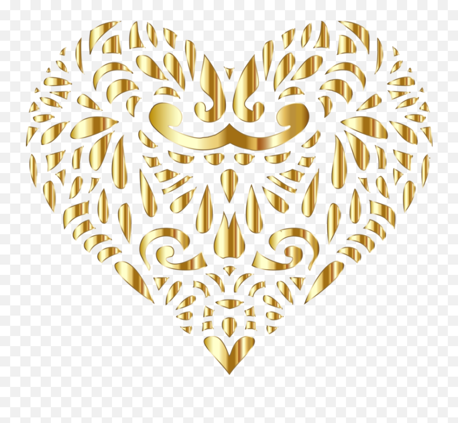 Heart Gold Heart 2018 Png Clipart Emoji,Gold Heart Clipart