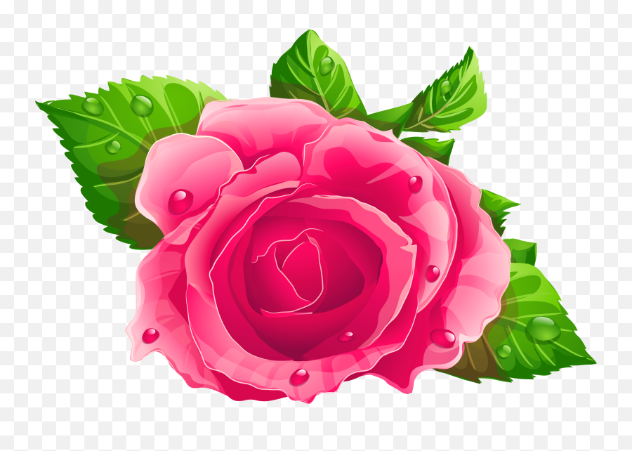 Pink Rose Clipart Png Png Download - Pink Clipart Rose Flower Emoji,Rose Clipart