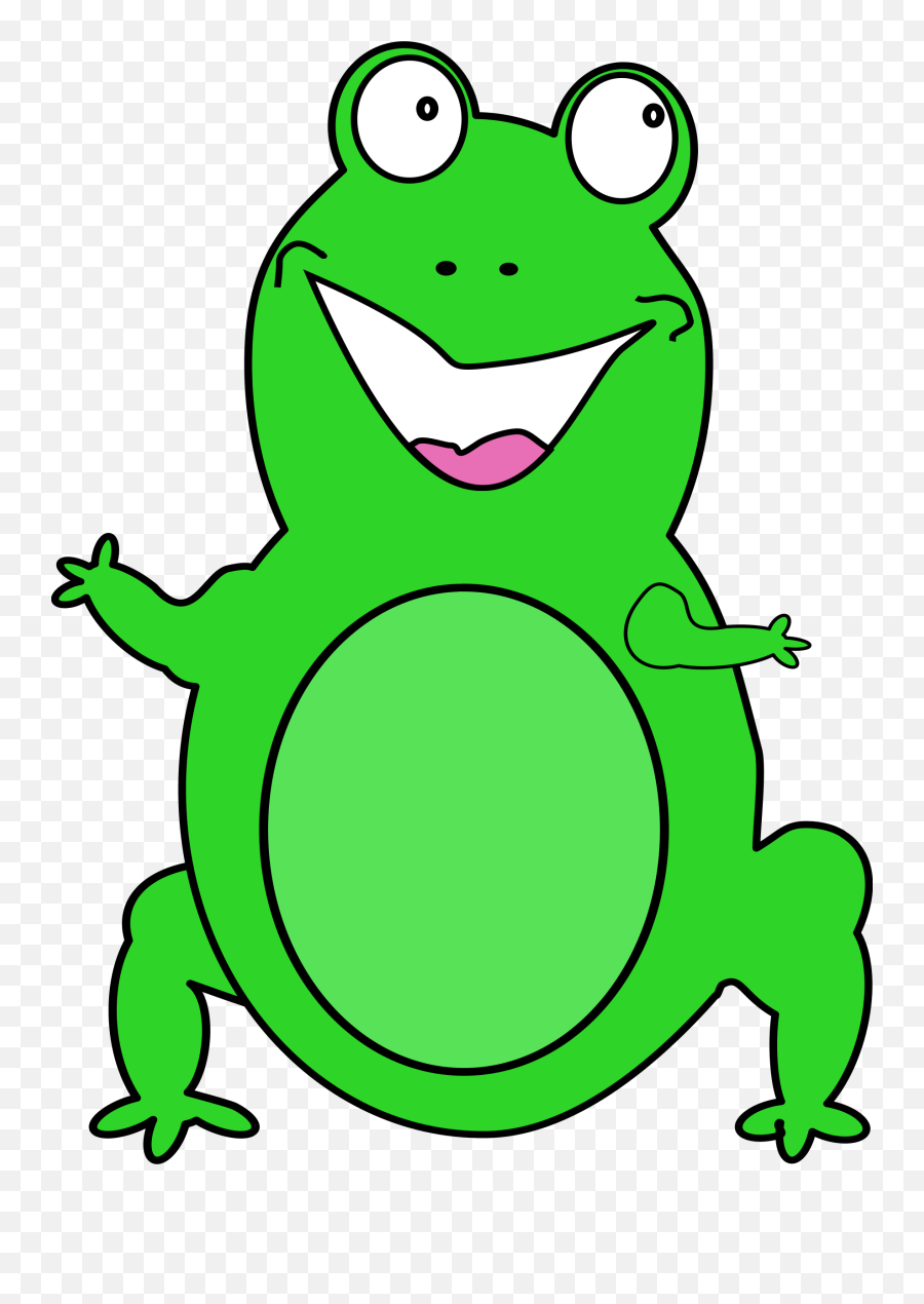 Frog Cartoon Clipart - Animated Frog Emoji,Frog Clipart