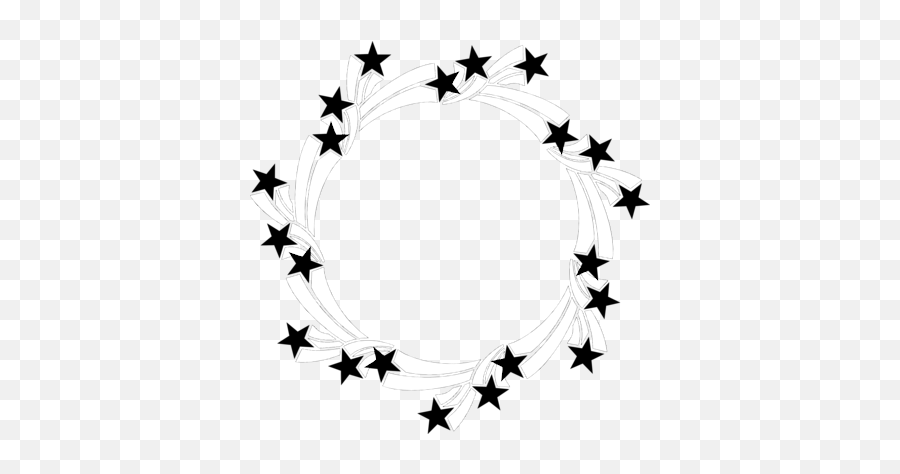 Black Stars Clipart Border - Border Circle Of Stars Emoji,Black Star Clipart