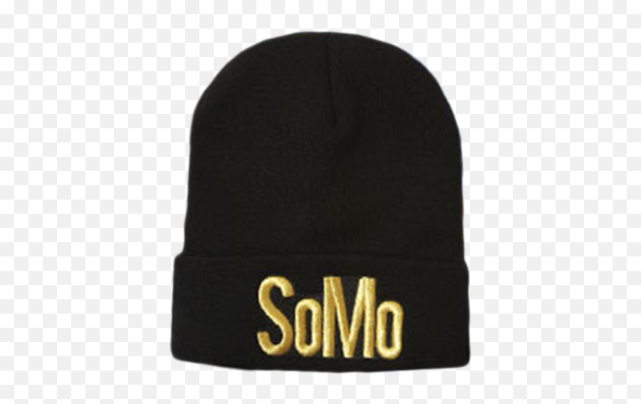 Somo - Gold Logo Beanie Somo Us Emoji,Black And Gold Logo