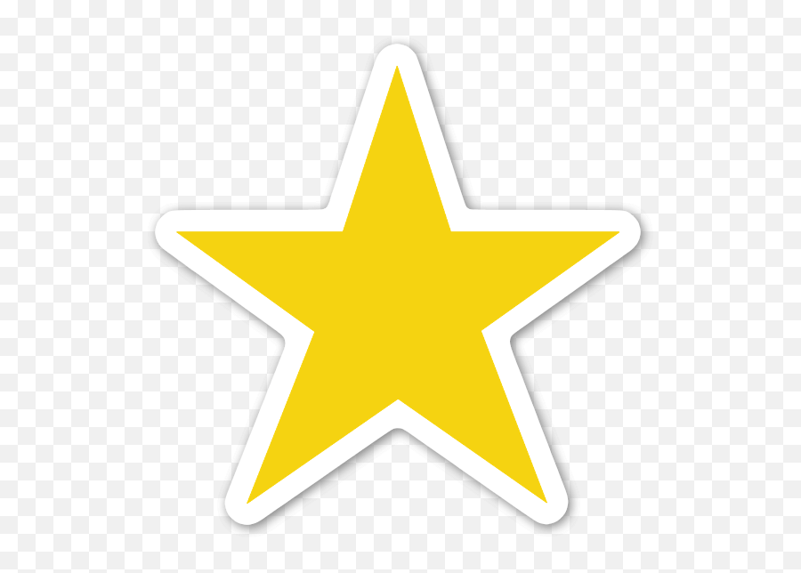 Die Cut Yellow Star U2013 Stickerapp Shop Emoji,Yellow Stars Png