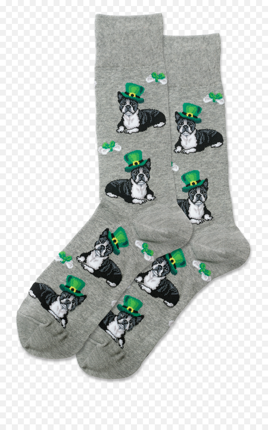 Menu0027s Irish Boston Terrier Crew Socks Emoji,Boston Terrier Png