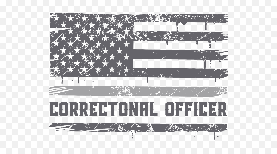 Correctional Officer Thin Silver Line American Flag Adult Emoji,Tattered American Flag Png