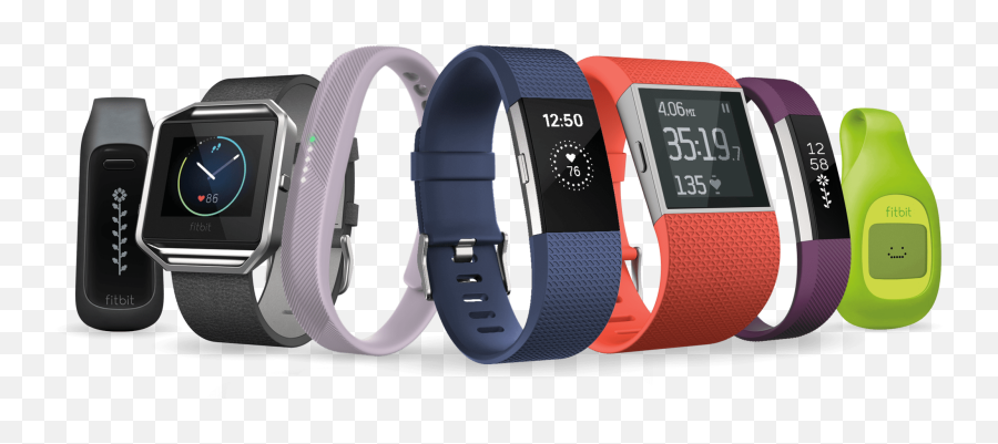 Line Up Of Fitbit Connected Objects Transparent Png - Stickpng Emoji,Objects Png