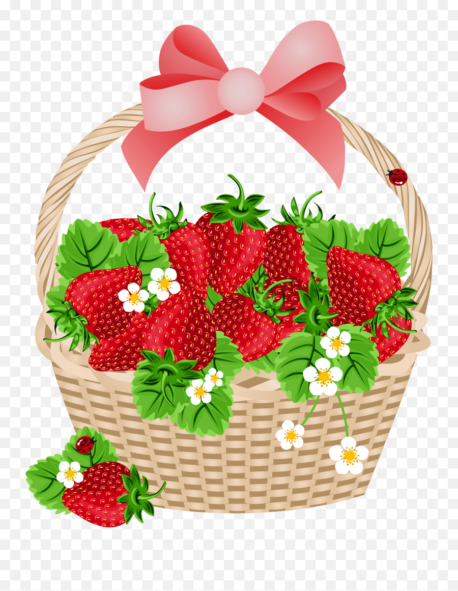 Free Strawberries Cliparts Download - Strawberry Basket Clip Art Emoji,Strawberry Clipart