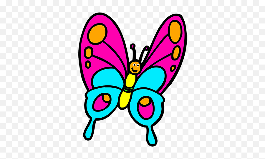Free Cartoon Butterfly Cliparts - Cartoon Butterfly Clipart Emoji,Butterfly Clipart