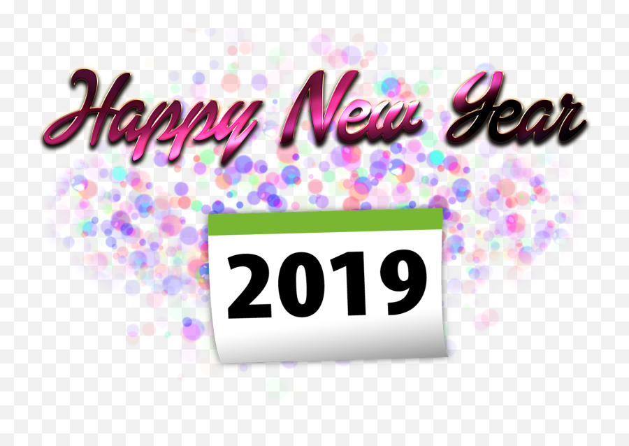 New Year 2019 Png Transparent Images - Dot Emoji,Happy New Year 2019 Png