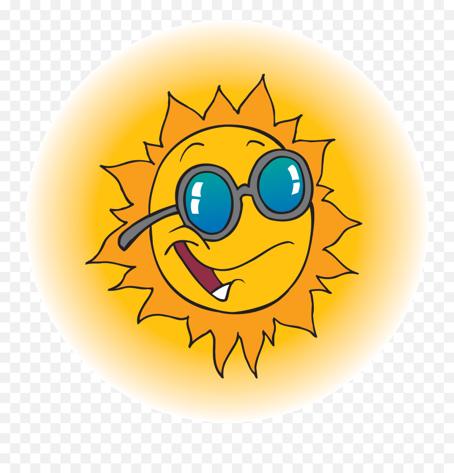 Black And White Cartoon Sun Clipart - Full Size Clipart Black And White Cartoon Sun Emoji,Sunshine Clipart